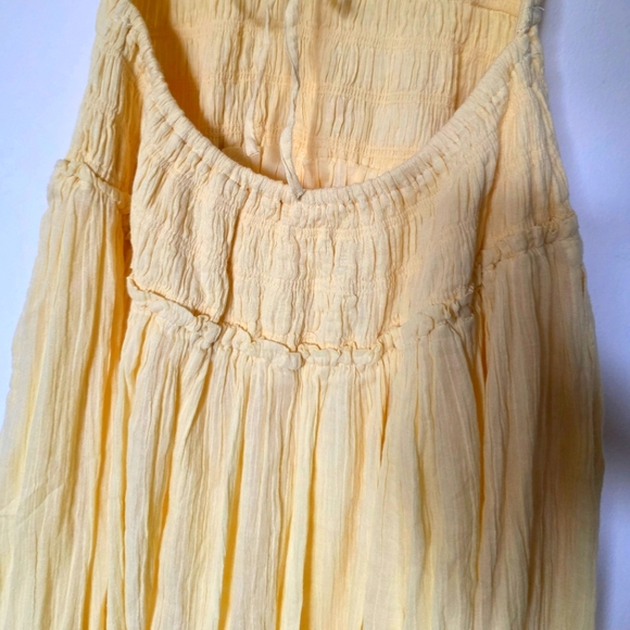 Free People Feeling Bonita Cotton Midi Dress Yellow Size XS NWT - Picture 7 of 11